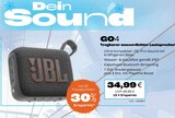 GO4 Tragbarer wasserdichter Lautsprecher Angebote von JBL bei Marktkauf Stuttgart für 34,99 €