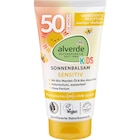 Sonnenmilch Kids sensitiv, LSF 50 im dm-drogerie markt Prospekt Sonnenmilch Kids sensitiv, LSF 50 von alverde NATURKOSMETIK im aktuellen dm-drogerie markt Prospekt für 5,75 €
