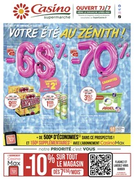 Catalogue Casino Supermarchés à Épinal, avec 38 pages Prospectus Casino Supermarchés à Épinal, "Votre été au zénith !", 38 pages, 01/08/2022 - 14/08/2022