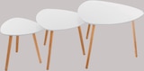 Lot de 3 Tables Café Mileo Blanches - Atmosphera dans le catalogue Intermarché Hyper