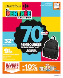 Catalogue Carrefour "LA RENTRÉE À PETIT PRIX" à Château-Porcien et alentours, 28 pages, 01/07/2025 - 21/07/2025