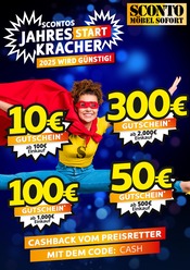 Aktueller Sconto SB Möbel & Einrichtung Prospekt in Apolda und Umgebung, "SCONTOS JAHRESSTART KRACHER" mit 1 Seite, 31.01.2025 - 02.02.2025