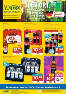 Coca Cola im aktuellen Netto Marken-Discount Prospekt (Gummersbach) Coca Cola im Netto Marken-Discount Prospekt "DER ORT, AN DEM DU IMMER AUSGEZEICHNETE PREISE FINDEST." mit 2 Seiten (Gummersbach)
