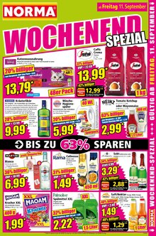 Katzenfutter im aktuellen Norma Prospekt (Mönchengladbach) Katzenfutter im Norma Prospekt "Mehr fürs Geld" mit 27 Seiten (Mönchengladbach)