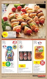 Prix et réduction Brochettes De Poulet dans le prospectus Intermarché en cours Offre Brochettes De Poulet dans le catalogue Intermarché du moment à la page 13