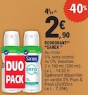 Déodorant - SANEX à 2,90 € dans le catalogue E.Leclerc