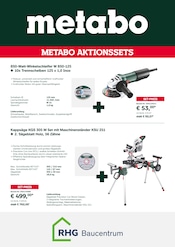 Aktueller RHG Baucentrum Baumärkte Prospekt in Greiz und Umgebung, "Mega Deals mit Metabo" mit 4 Seiten, 01.10.2025 - 31.03.2026