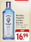 London Dry Gin Angebote von Bombay Sapphire bei EDEKA Kaiserslautern für 16,99 €