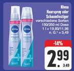 Haarspray oder Schaumfestiger Angebote von Nivea bei EDEKA Görlitz für 2,99 €