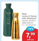Leave-In Spray im budni Prospekt Leave-In Spray von Neqi im aktuellen budni Prospekt für 7,99 €