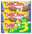 Biscuit Tablette Chocolat Lait - DéliChoc en promo chez Intermarché Grenoble à 3,22 €