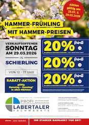 Labertaler Fachmarkt Baumärkte Prospekt der aktuellen Woche mit 16 Seiten, gültig von 23.03.2026 bis 02.04.2026, in Mengkofen und Umgebung Aktueller Labertaler Fachmarkt Baumärkte Prospekt in Mengkofen und Umgebung, "HAMMER-FRÜHLING MIT HAMMER-PREISEN" mit 16 Seiten, 23.03.2026 - 02.04.2026