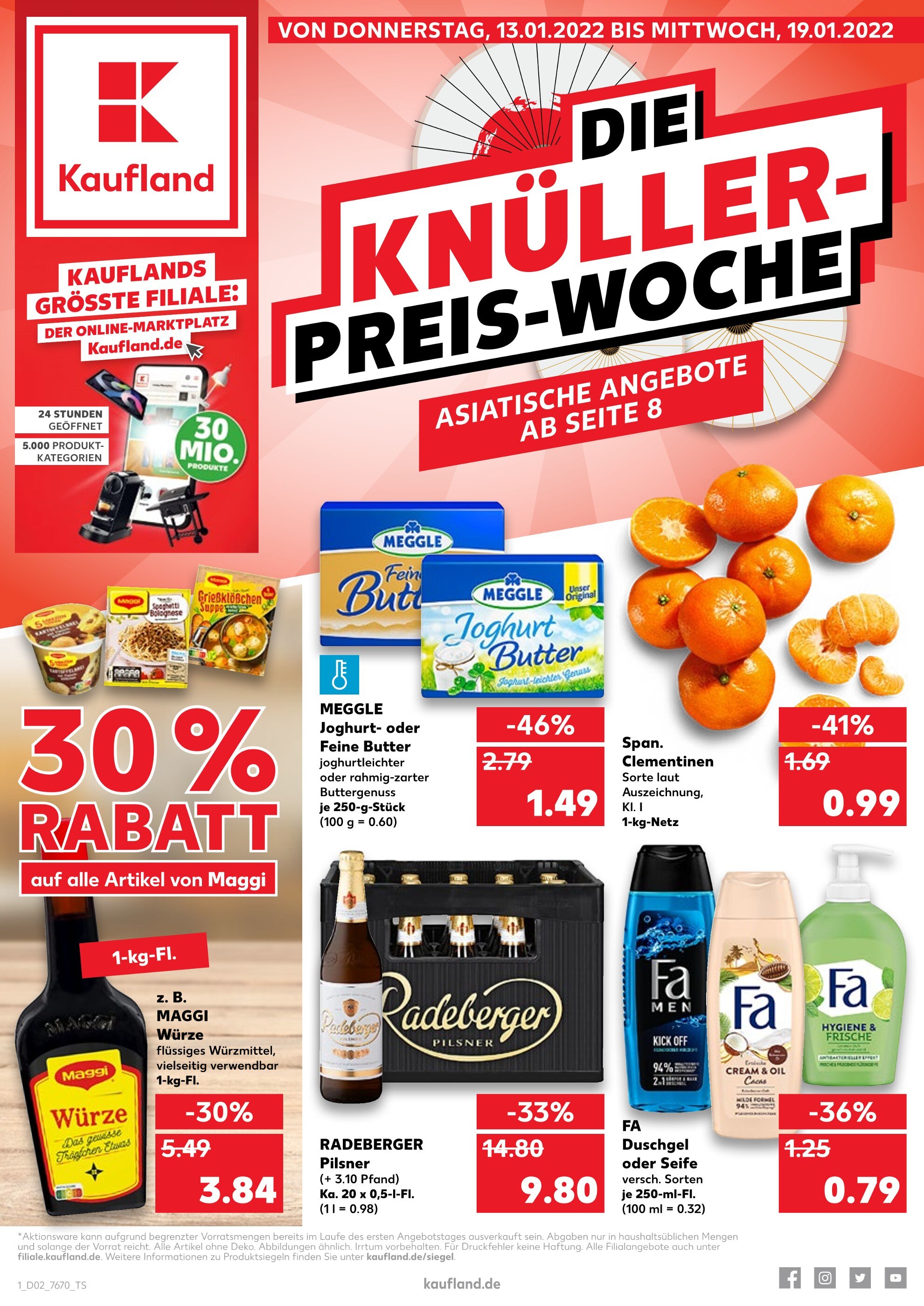 Kaufland Prospekt für Frankfurt mit 40 Seiten Kaufland Prospekt für Frankfurt: "Top Angebote", 40 Seiten, 13.01.2022 - 19.01.2022