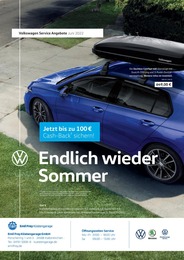 Volkswagen Prospekt für Oersdorf: Endlich wieder Sommer, 1 Seite, 01.06.2022 - 31.08.2022
