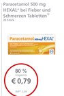 Paracetamol 500 mg HEXAL bei Fieber und Schmerzen Tabletten bei LINDA Premiumapotheke im Leverkusen Prospekt für 0,79 €