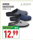 Herren Hausschuhe im Angebot bei Marktkauf in Münster Herren Hausschuhe Angebote von A. Tony bei Marktkauf Münster für 12,99 €