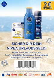 NIVEA Prospekt für Münster mit 3 Seiten NIVEA Prospekt für Münster: "Sicher dir dein Nivea Urlaubsgeld!", 3 Seiten, 16.05.2022 - 12.06.2022