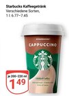 Kaffeegetränk Cappuccino Angebote von Starbucks bei GLOBUS Koblenz für 1,49 €