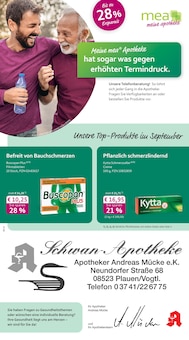 Aktueller mea - meine apotheke Prospekt "Unsere September-Angebote" Seite 1 von 4 Seiten für Plauen