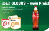 Limonade im Angebot bei GLOBUS in Weißwasser Limonade Angebote von Coca-Cola bei GLOBUS Weißwasser für 0,88 €
