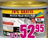 Aktuelles Wandfarbe Meister Polarweiss Plus Angebot bei Hornbach in Ludwigshafen (Rhein) ab 52,95 €