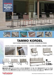 Gartensitzmöbel im aktuellen hofmeister Prospekt (Stuttgart) Gartensitzmöbel im hofmeister Prospekt "SAISONERÖFFNUNG" mit 20 Seiten (Stuttgart)