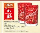 Cornet Boules Lait Lindor - Lindt - Netto Cornet Boules Lait Lindor - Lindt à 3,39 € dans le catalogue Netto