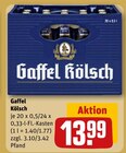 Kölsch im Angebot bei REWE in Siegen Kölsch Angebote von Gaffel bei REWE Siegen für 13,99 €