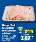 Metzgerfrisch Frische Hähnchen-Minuten-Schnitzel im Angebot bei Lidl in Erlangen Metzgerfrisch Frische Hähnchen-Minuten-Schnitzel Angebote bei Lidl Erlangen für 3,69 €