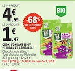 Promo Crok' fondant Bio à 1,47 € dans le catalogue E.Leclerc à Vaudry