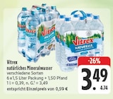 Aktuelles natürliches Mineralwasser Angebot bei E center in Erlangen ab 3,49 €