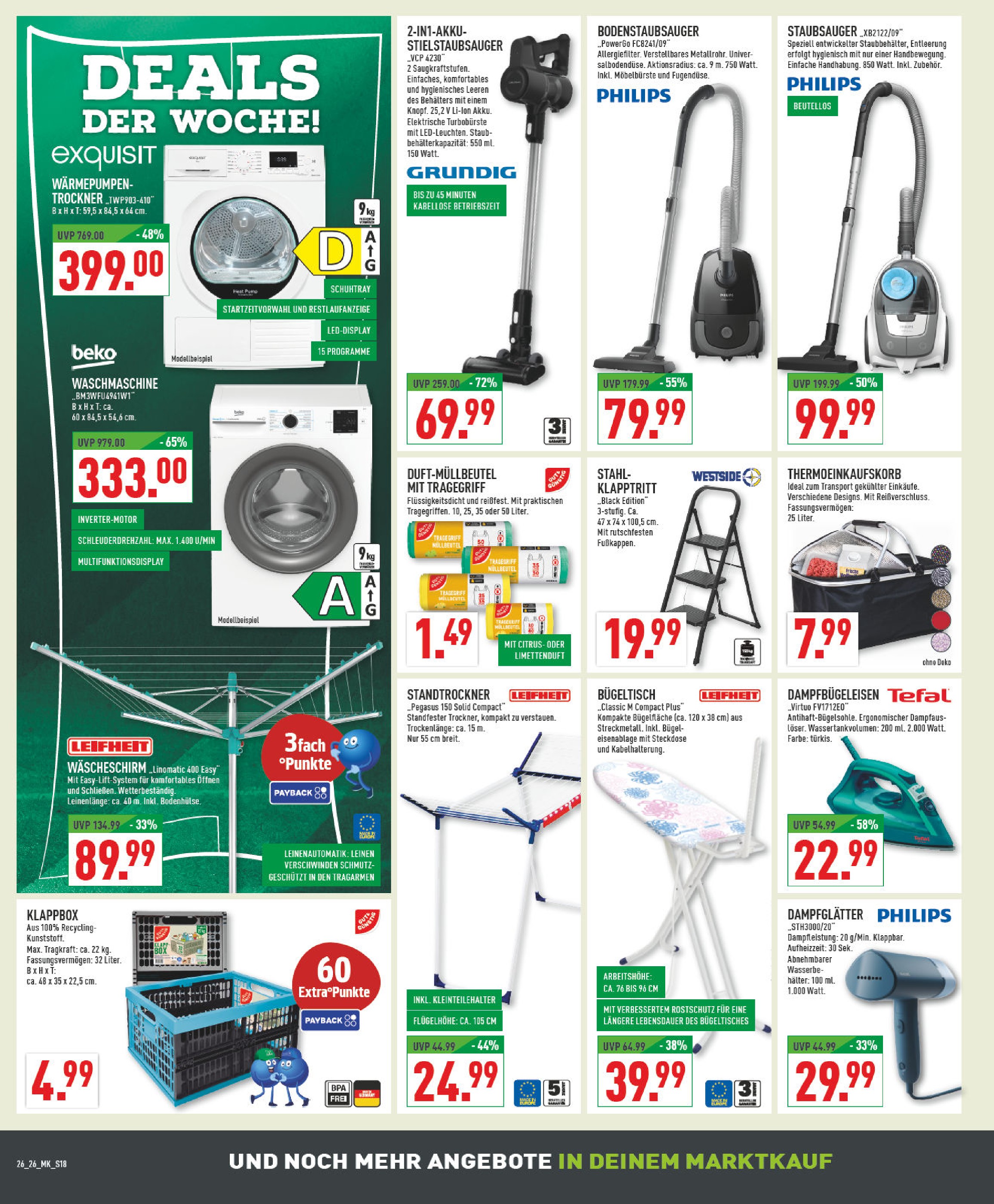 Waschmaschine im Marktkauf Prospekt "Aktuelle Angebote" mit 26 Seiten (Dülmen)