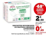 Serviettes hygiéniques ou protège-lingeries à Super U dans Massérac