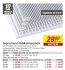 Polycarbonat-Hohlkammerplatte Angebote bei toom Baumarkt Herne für 4,49 €