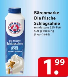 Bärenmarke Die frische Schlagsahne bei famila Nordost in Bremen Bärenmarke Die frische Schlagsahne im Angebot bei famila Nordost Bremen für 1,99 €