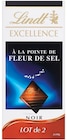 Tablette excellence noir fleur de sel - LINDT - Intermarché Hyper à Versailles Tablette excellence noir fleur de sel - LINDT en promo chez Intermarché Hyper Versailles à 2,58 €