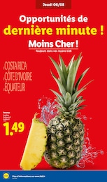 Prix et réduction Ananas dans le prospectus Lidl en cours Offre Ananas dans le catalogue Lidl du moment à la page 4