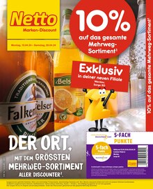 Netto Marken-Discount Prospekt 10% auf das gesamte Mehrweg-Sortiment mit  Seiten