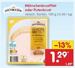 Hähnchenbrustfilet oder Putenbrust von Hofmaier für 1,29 € bei Netto Marken-Discount im Angebot Hähnchenbrustfilet oder Putenbrust von Hofmaier im aktuellen Netto Marken-Discount Prospekt