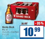 Pils Angebote von Haake-Beck bei Zisch Emden für 10,99 €