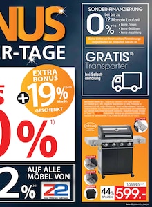 Gasgrill im Zurbrüggen Prospekt "BONUS SONDER-TAGE" mit 46 Seiten (Recklinghausen)