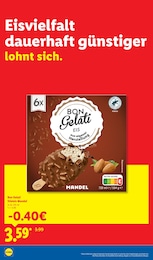 Lidl Eis im Prospekt 