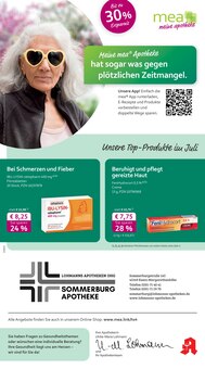 mea - meine apotheke Prospekt der Woche "Unsere Juli-Angebote" Seite 1, 01.07.2025 bis 31.07.2025 für Essen Aktueller mea - meine apotheke Prospekt "Unsere Juli-Angebote" Seite 1 von 4 Seiten für Essen