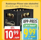 Radeberger Pilsner oder alkoholfrei im Angebot bei EDEKA in Greifswald Radeberger Pilsner oder alkoholfrei Angebote bei EDEKA Greifswald für 9,99 €