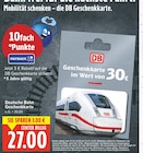 Geschenkkarte von Deutsche Bahn für 27,00 € bei E center im Angebot Geschenkkarte von Deutsche Bahn im aktuellen E center Prospekt