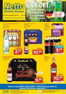 Coca Cola im Netto Marken-Discount Prospekt "DER ORT, AN DEM DU IMMER AUSGEZEICHNETE PREISE FINDEST." mit 2 Seiten (Albstadt)