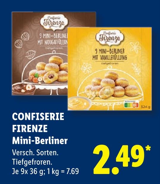 Mini-Berliner mit Vanillefüllung