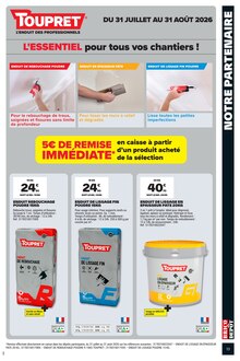 Promotion Enduit Lissage dans le prospectus Brico Dépôt, valable du 31/07/2026 au 13/08/2026 Promo Enduit Lissage dans le catalogue Brico Dépôt du moment à la page 13