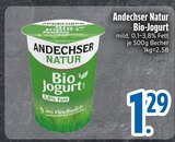 Bio-Jogurt Angebote von Andechser Natur bei EDEKA Ravensburg für 1,29 €