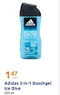 3-in-1 Duschgel Ice Dive Angebote von Adidas bei Action Menden für 1,47 €